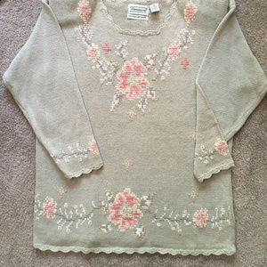 Beautifully Embroidered Tunic Sweater